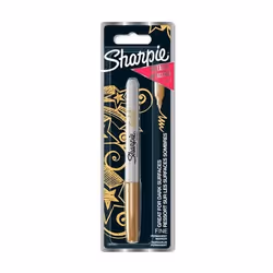 Sharpie 1986003, Or, Pointe fine, Or, Gris, Fin, Vitrocéramique, Tissu, Verre, Cuir, Métal, Papier, pierre, Bois, 1 pièce(s)
