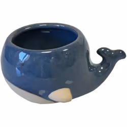 Mini cache-pot baleine En céramique Dimensions : Hauteur 5 cm - Largeur 7 cm - Longueur 10 cm Que ce soit sur votre bureau, s ...