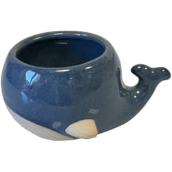 Sans Marque - Mini cache-pot baleine bleue en céramique 5 cm