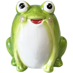 Sans Marque - Tirelire grenouille verte en céramique 14 cm