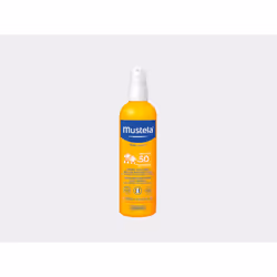 Mustela Spray Solaire haute protection SPF 50 200 ml, Spray de protection solaire, Spray, Tous types de peau, 200 ml, Enfants ...