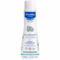 Mustela Gel Lavant Doux à l'Avocat 200 ml, 200 ml, Testé dermatologiquement