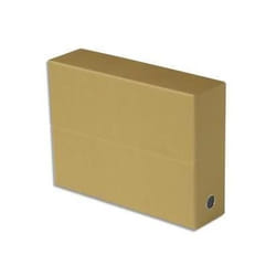 Boîte transfert toilée Dos de 9 cm Havane