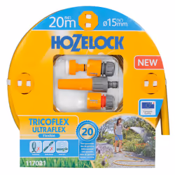Kit ultraflex tricoflex hose ø15mm 20m (y compris lance et connecteurs) 117021 hozelock. Tuyau tricoflex à 5 couches, flexibl ...