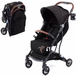 Poussette compacte ZOE 6-36 mois – Légère et maniable + Habillage pluie + couvre-jambes + Sac de transport