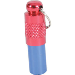 1 Tube porte adresse bleu et rouge pour collier chien ou chat Zolux