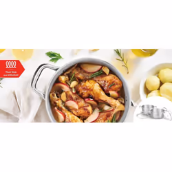 Set De 2 Marmites - Tous Feux Dont Induction - Arthur Martin - Am0155 - Acier Inoxydable - Ø 24-28 Cm + Couvercle En Verre - Inox - Vue supplémentaire 2
