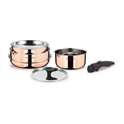 Arthur Martin - Batterie de cuisine 6 pieces AM516GT - 3 couches triple action - Tous feux dont induction