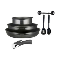 Batterie de cuisine - Tous feux dont induction Arthur Martin AM9582 - Aluminium - Anti-adhésif - 6 pieces - Poignée amovib