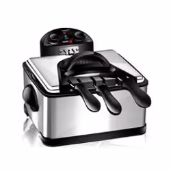 Fagor FG124, 4 L, 1,8 kg, 60 min, Double, Noir, Acier inoxydable, Boutons, Rotatif