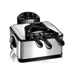 Fagor FG124 friteuse Double 4 L 2000 W Noir, Acier inoxydable