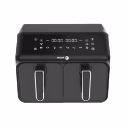 Friteuse sans huile Fagor Airfryer 2 cuves de 4L - 2200W - 8 programmes - Noir