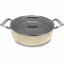 Faitout bas en aluminium forgé 28 cm Crème Arthur Martin AM1102