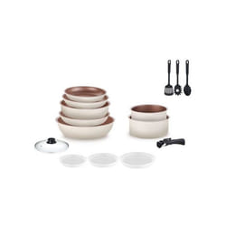 Batterie de cuisine Arthur Martin Batterie 18 pièces crème AM1453 CREME