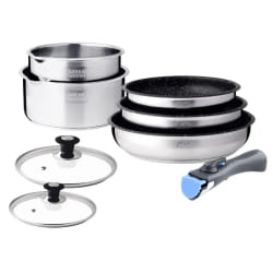 Batterie de cuisine 8 pièces en acier inoxydable Arthur Martin AM0454