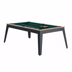 René Pierre Billard Steel Chene Sable Pieds Gris Drap Vert - Référence : 2367