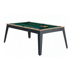 René Pierre Billard Steel Chene Sable Pieds Gris Drap Vert - Référence : 2367
