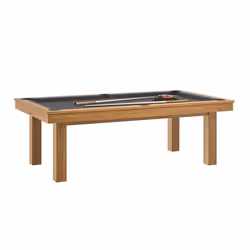 René Pierre - Table billard convertible René Pierre Lafite Noyer Venice - Couleur du meuble:Noyer couleur du tapis:Gris acces ...