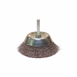 Brosse conique sur tige fil acier ondulé décapage dur bois/métal - D. 75 mm - Q. 6 mm - fil 0.30 - LEMAN - 310.075V - Brosse ...