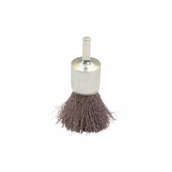 Brosse pinceau sur tige fil acier ondulé décapage dur bois/métal - D. 25 mm - Q. 6 x 17 mm - fil 0.30 - LEMAN - 320.025V - Br ...