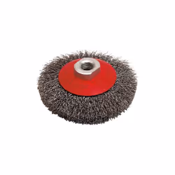 Brosse cuvette pour meuleuse fil acier ondulé 0.30 mm D. 100 mm M14 pour métal - Décapage dur - LEMAN - 520.100V - Brosse cuv ...