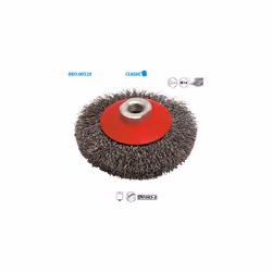 Brosse cuvette fil acier ondulé pour métal Classic ø 115 Fil 0,30 Boite de 4