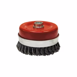 Brosse conique pour meuleuse fil acier torsadé 0.50 mm D. 65 mm M14 pour métal - Décapage extra dur - LEMAN - 530.065V - Bros ...