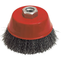 Brosse conique D.60 M14 fil 0.30 acier ondule