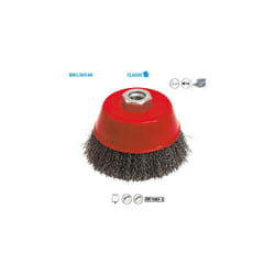 Leman - Brosse conique fil acier ondulé pour métal Classic ø 125 Fil 0,30 Boite de 3