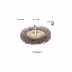 Brosse circulaire fil acier ondulé pour métal Classic ø 50 ø Queue 6 Long. Utile 30 Ep. 7 Fil 0,30 Boite de 1