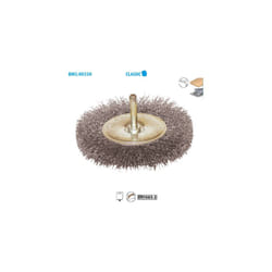 Brosse circulaire fil acier ondulé pour métal Classic ø 50 ø Queue 6 Long. Utile 30 Ep. 7 Fil 0,30 Boite de 1