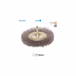 Brosse circulaire fil acier ondulé pour métal Classic ø 100 ø Queue 6 Long. Utile 30 Ep. 9 Fil 0,30 Boite de 1