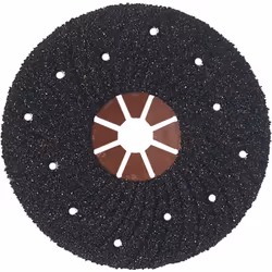 DISQUE SEMI RIGIDE PLAT 115 GRAIN 120 CARB. SILIC. Carbure de silicium, résine. Support : fibre vulcanisée indéchirable. A ut ...
