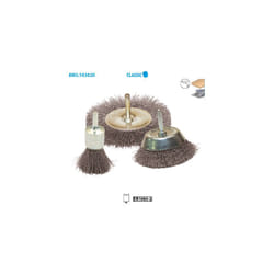 Leman - Lot de 3 brosses fil acier ondulé pour métal Classic