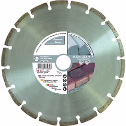 Disque diamant à segments pour béton armé Ø 230 x 22,2 mm Segments laser. Pour béton, bordures, dalles, pavés, briques. Norme ...