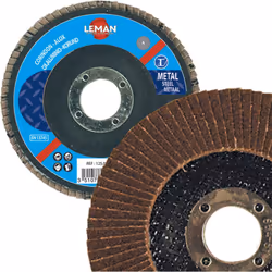 DISQUE A LAMELLES BOMBE 125 GRAIN 40 CORINDON Abrasif : corindon, résine. Support : fibre de verre.