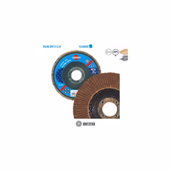 Boite de 10 disques à lamelles corindon pour métal Classic ø 125 Grain 80 Alésage 22,23mm Bombé