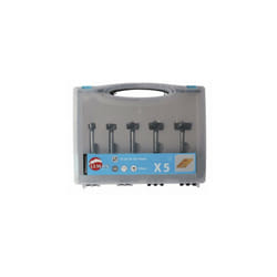 Coffret 5 mèches à façonner Leman 100.700.05 - Fond plat - Carbure hm