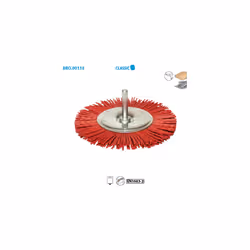 Brosse circulaire fil nylon Classic ø 100 ø Queue 6 Long. Queue 30 Ep. 5 Grain 80 Boite de 1
