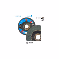 Disques à lamelles zirc. pour métal Classic ø 115 Grain 100 Alésage 22,23mm Bombé - Boîte de 10