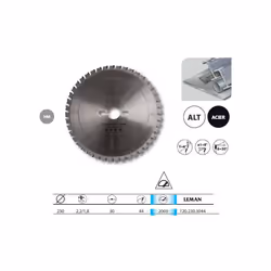 Leman - Lame carbure pour métaux 230x30x44z - 120.230.3044 Convient pour couper cornières, tubes métalliques, tôles, tubes ca ...