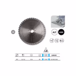 Leman - Lame carbure pour métaux 305x25,4x60z - 120.300.2560 Convient pour couper cornières, tubes métalliques, tôles, tubes  ...