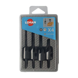 Coffret 4 Mèches à Bois Helicoidales Hss + Fraisoirs - Leman
