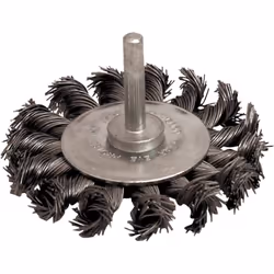 BROSSE CIRCULAIRE D70 FIL 0.50 ACIER TORSADE TIGE DE 6X30 DÉCAPAGE EXTRA DUR Ébavurage, enlèvement de laque, de rouille et de ...