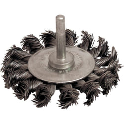 Brosse circulaire D70 fil 0.50 acier torsade tige de 6X30