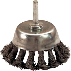 Brosse conique D70 fil 0.50 acier torsade tige de 6X30