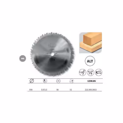 Leman - Lame carbure de débit avec anti-recul 350x30x32z - 222.350.3032 Lame avec limiteurs de copeaux. Spécialement conçue p ...