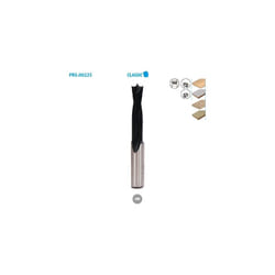 Leman - Mèche à tourillons carbure pour bois Classic ø 8 Long. 57 Long. Utile 27 Sens l (gauche)
