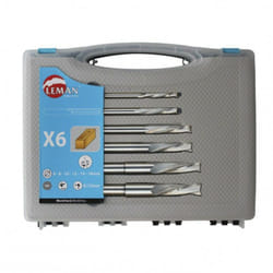 Leman - Coffret 6 Meches à Mortaiser Acier Coupe Helicoidale / Rotation Gauche