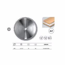 Leman - Lame carbure mise à format 400x30x84z Alternée bois - 334.400.3084 Utilisation universelle coupe en long pour bois na ...